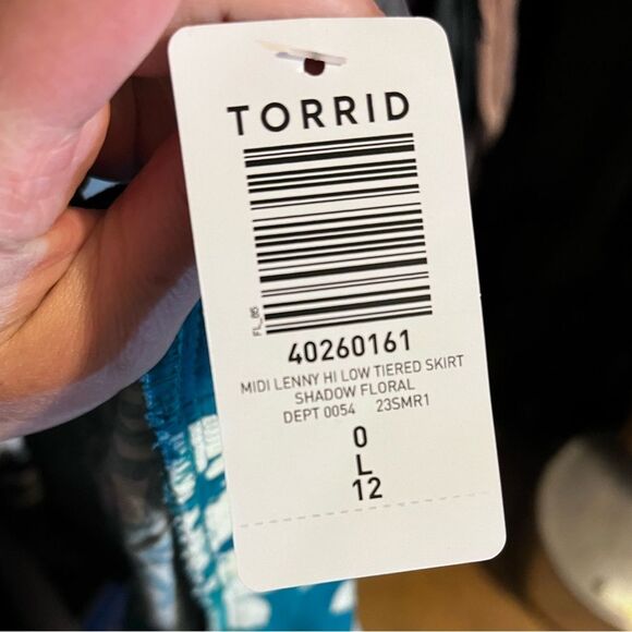 NWT TORRID Midi Lenny Hi Low Tiered Skirt SIZE 12 - Picture 6 of 6